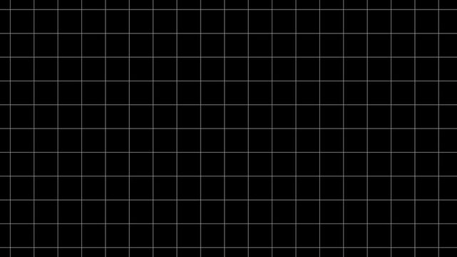 Simple squares moving grid, Vertical black graph paper motion video background, black and white abstract geometric 2D backdrop, looping video set, Purple moving grid animation on black background.