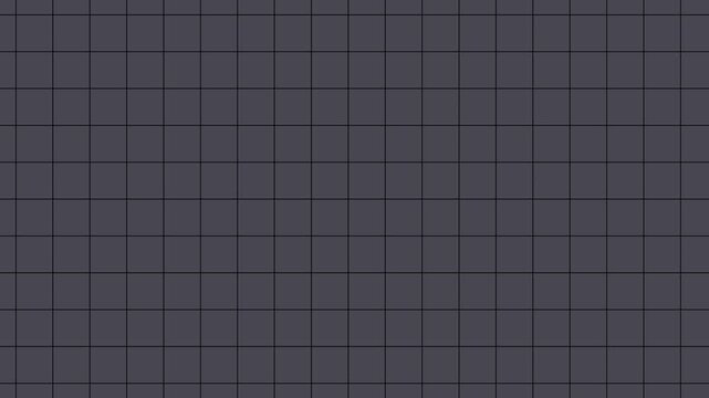 Vertical black graph paper motion video background, Simple squares moving grid, black and white abstract geometric 2D backdrop, looping video set, Purple moving grid animation on black background. 4K