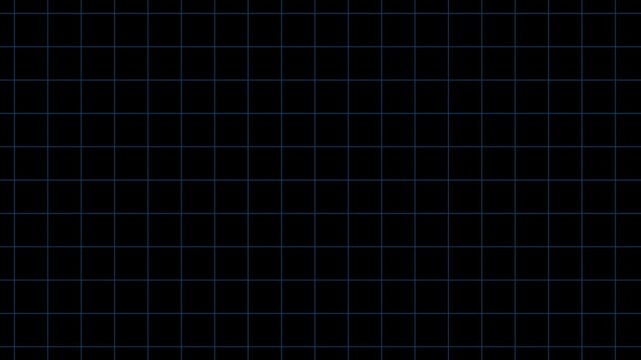 Animated gradient black background blue grid moving wards, Horizontal Grid background video , dark color grid , with light effect animation, Purple moving grid animation on black background 4K.