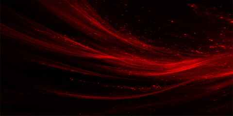 A striking abstract composition showcases dynamic curves and swirls in a deep red hue, contrasted against a mysterious dark background. This captivating image evokes a sense of movement, energy. © dark chocolate