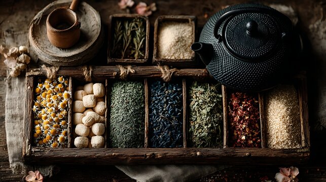 Top view rustic kitchen table with cutting board and ingredients images illustrator