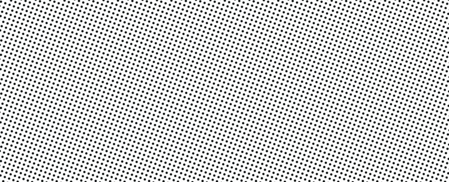 Seamless dotted repeated texture. Black and white polka dot pattern. Repeating endless dots texture. All over halftone wallpaper. Regular grid background. Vector textile or fabric swatch template