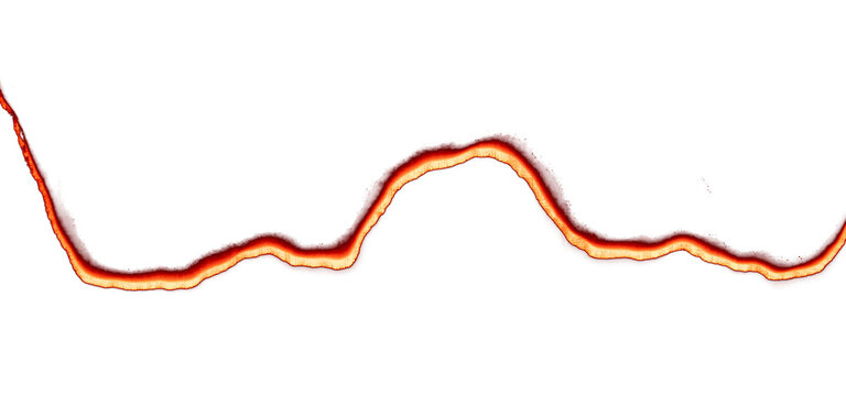 isolated glowing edge of burnt paper