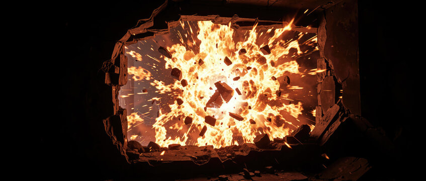 A clock with a flame burning inside, perfect for dark or apocalyptic themed scenes