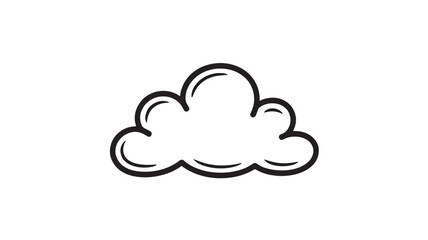Obraz premium Cartoon Cloud Icon For Weather Concepts