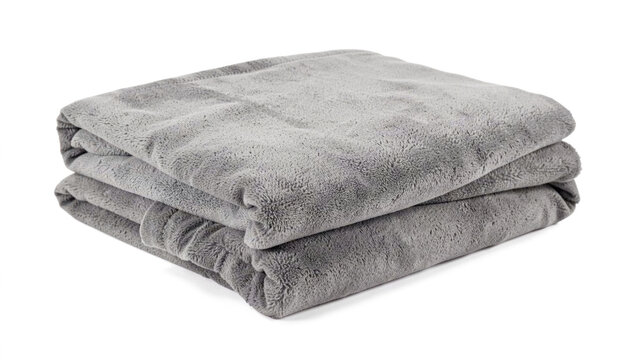 A pile of gray blankets stacked on top of each other, great for various settings and uses