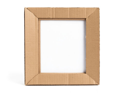 A simple and eco-friendly way to display your favorite photos, using an old cardboard box as a picture frame