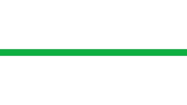 Horizontal wipe split transition on green screen chroma key background