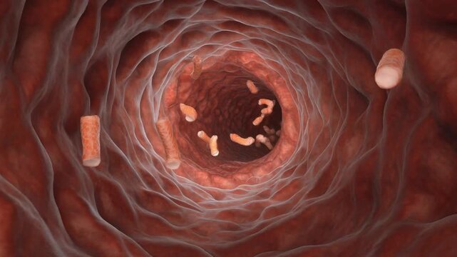 Atherosclerosis animation showing plaque buildup in human blood vessel