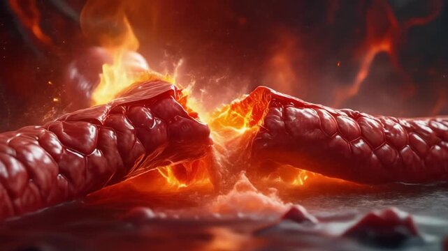 Cinematic Visualization of Arterial Inflammation and Plaque Rupture
