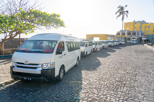 Public transport in Toyota Hiace - Santo Ant&atilde;o Island - Cape Verde.