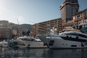 Obraz premium Monte Carlo Harbor and yacht marine