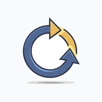 Circular Arrows Symbolizing Refresh, Recycle, and Loop