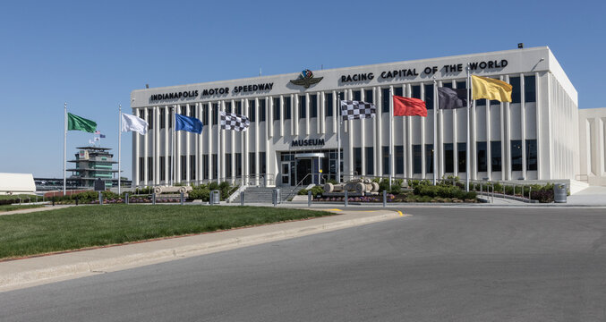 Indianapolis Motor Speedway Hall of Fame Building and museum. IMS is home of the Indy 500 and is The Racing Capital of the World.