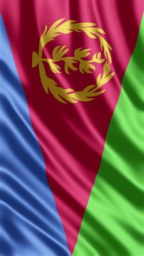 National flag of Eritrea this professional motion graphic is ideal for African geography news broadcasts political presentations educational cultural documentaries travel digital backgrounds  banner.