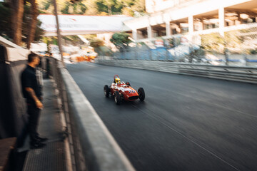 Fototapeta premium Old F1 cars at the Monaco historic gran prix