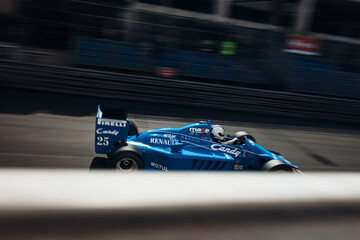 Fototapeta premium Ligier JS25 Renault 1985 at the Monaco F1 classic race