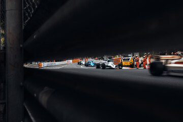Fototapeta premium Old F1 cars at the Monaco historic gran prix