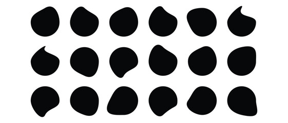 Fototapeta premium Blob Shapes Icon set, Abstract random Blob Shape icon set, Set of Organic Liquid Blob Shapes Icon.