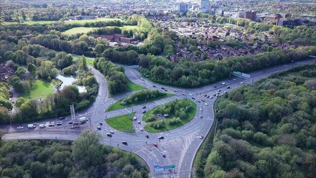 Green Junction: Life at the Roundabout. Basingstoke. England. UK
