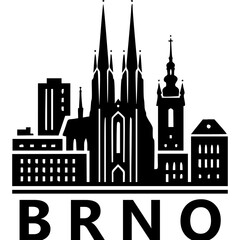 Fototapeta premium Brno Skyline Icon Vector