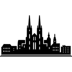Fototapeta premium Brno Skyline Icon Vector