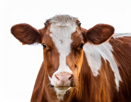 cow isolated on white background cutout