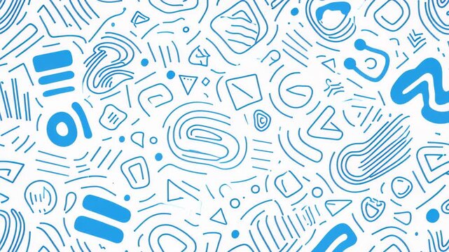Abstract Blue Pattern: An abstract illustration, filled with blue elements on a background, creating a captivating visual texture and pattern for decorative and design use.