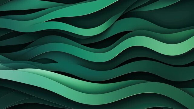 Emerald Serenity: An artistic display of layered, flowing green curves. The varying shades evoke a sense of calm and depth.