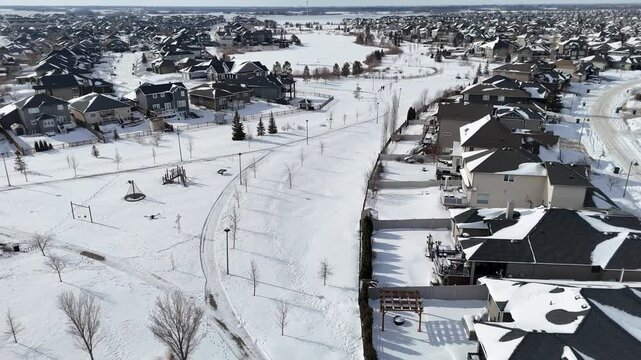 Stonebridge's streets snow-covered