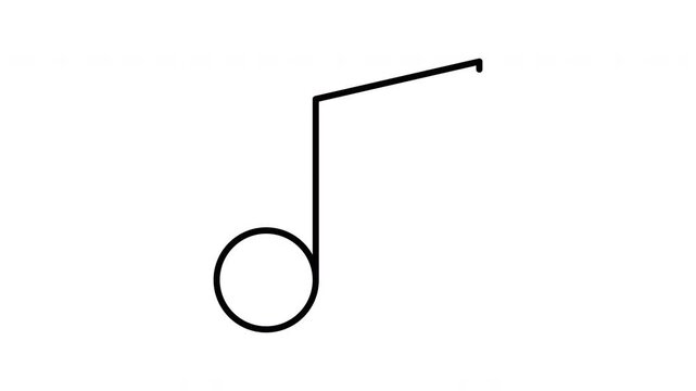 Single eighth note, a symbol of music, suitable for musicrelated projects, websites, educational materials, and graphic designs needing musical elements.