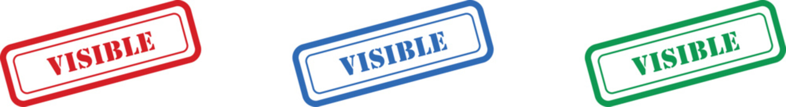 Red blue and green visible status rubber stamps indicate something is currently in view or apparent