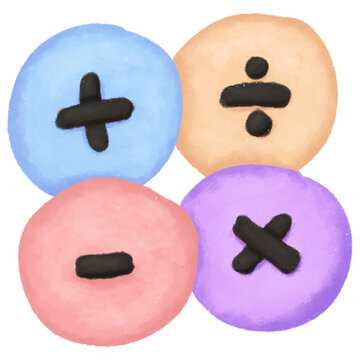 Basic math symbols illustration