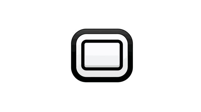 A rounded rectangle, with inner rectangles and gradient. Clean, modern design on white background