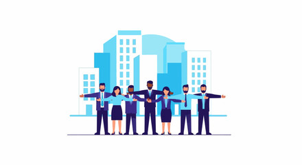 Obraz premium Diverse group of business people.