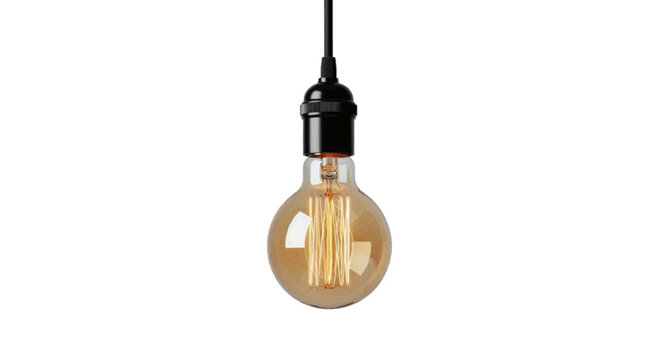 Minimal black silhouette icon, simple flat vector, bold black shape, no, no shading vintage edison light bulb with glowing filament on a, flat icon style