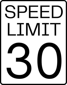 Speed limit 30 mph traffic sign