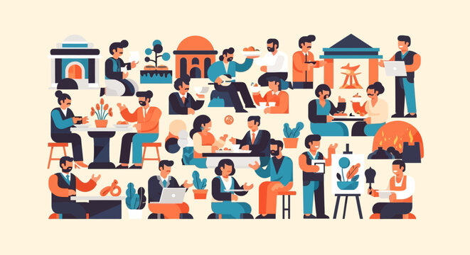 People Working Office Environment.