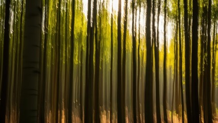 Fototapeta premium Abstract photo of a forest created with vertical motion blur.