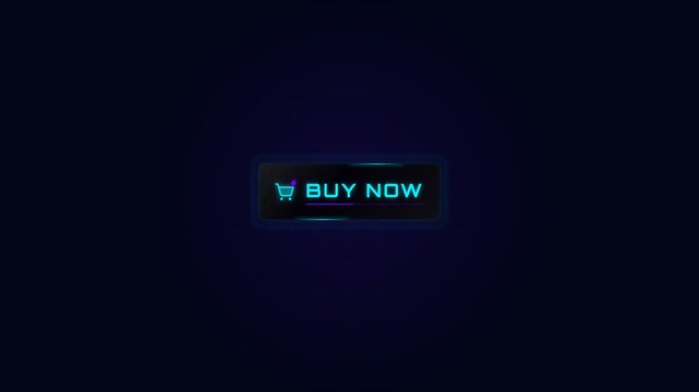 Neon Buy Now Button Animation with Glow Effect and Interactive Feedback for Ecommerce Call to Action UI Interface Design