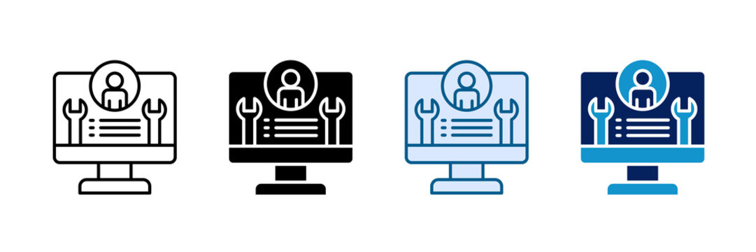 Help Center Icon Set Multiple Style Collection