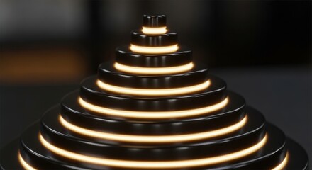 Fototapeta premium Sleek, modern, and luxurious abstract minimalist pyramid structure,