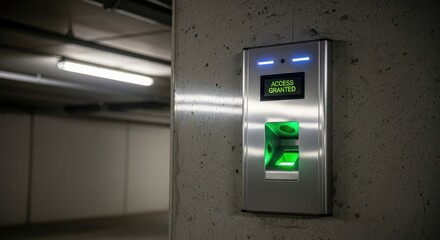 Fototapeta premium Sleek, futuristic, and robust high-tech biometric access control