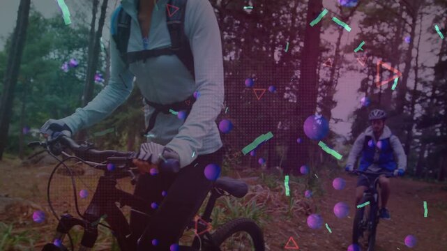 Camera closing in, lead rider centering, shapes drifting, obscuring riders for sports design