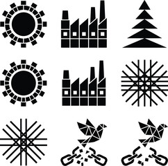 Naklejka premium Intricate geometric gears and mechanical components in technical vector illustration