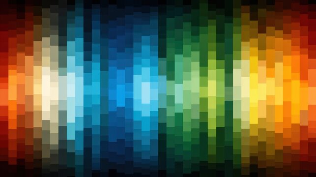 Vibrant spectrum of colored rectangular blocks forms a dynamic abstract background
