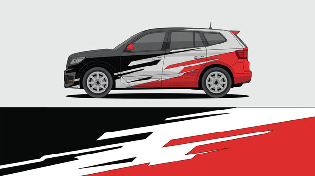 Red and black sports car vehicle.