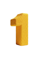 Obraz premium Golden 3d number one isolated