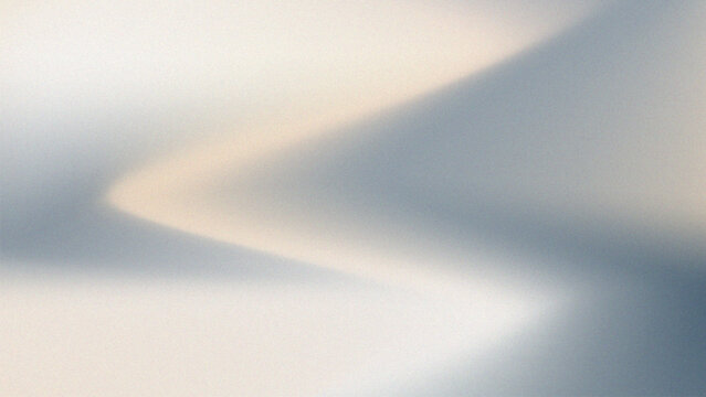 Abstract Grainy Gradient Background with Soft Pale Grey and Muted Blue Waves