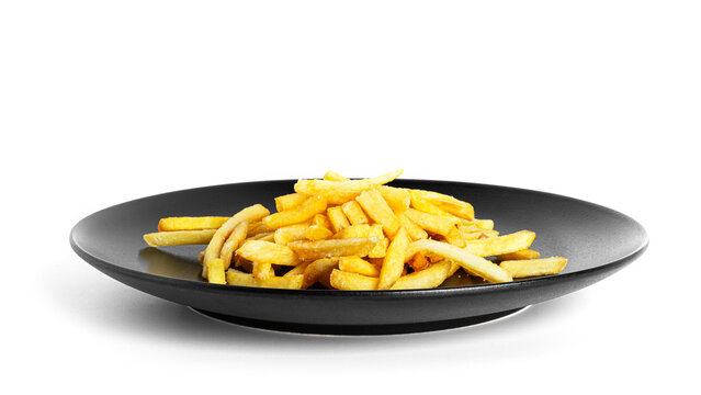 French fries potatoes isolated on a white background. Fried potaoes isolated.